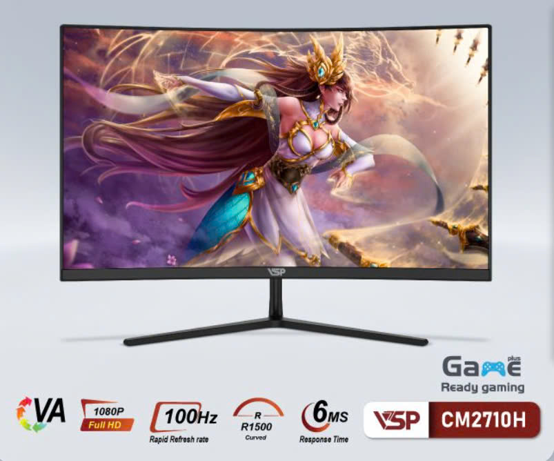 Màn hình VSP CM2710H 27 inch, Full HD, VA, 100Hz, 6ms, cong