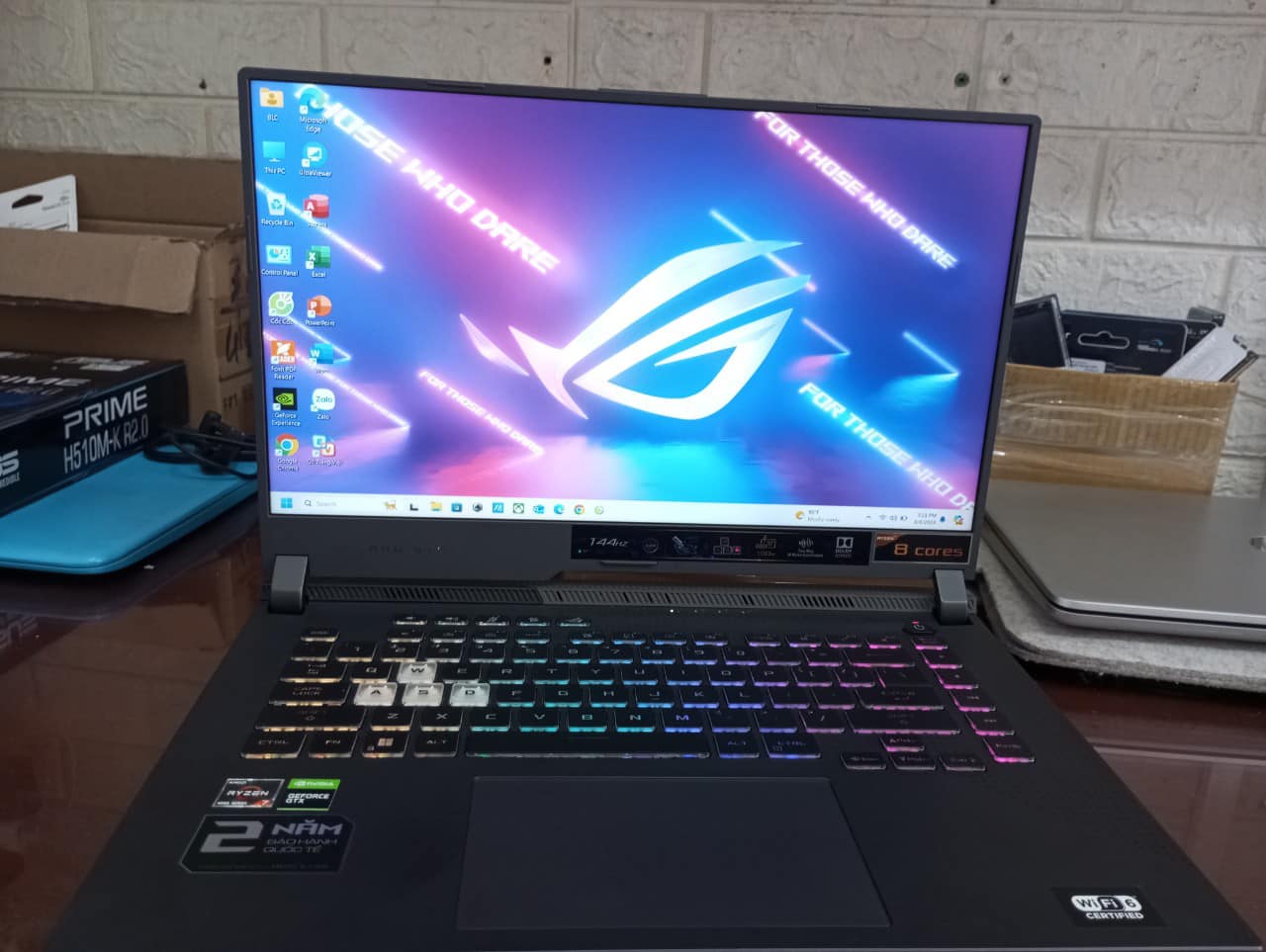 Laptop Asus Gaming ROG Strix G15 G513IH R7 4800H/8GB/512GB/4GB GTX1650/144Hz còn bh hãng đến 25-11-2025