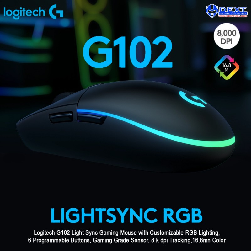 Chuột máy tính Logitech G102 Prodigy Gaming (Đen)