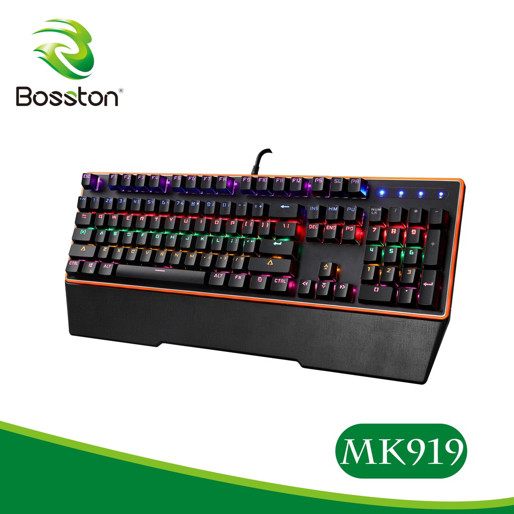 Bàn phím cơ Bosston MK919 USB-PHÍM CƠ LED RGB GAME 