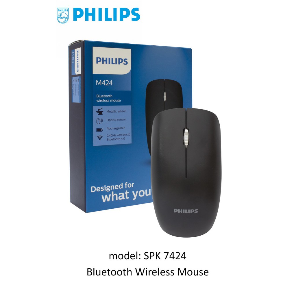 Chuột không dây Philips M424 Bluetooth & Wireless